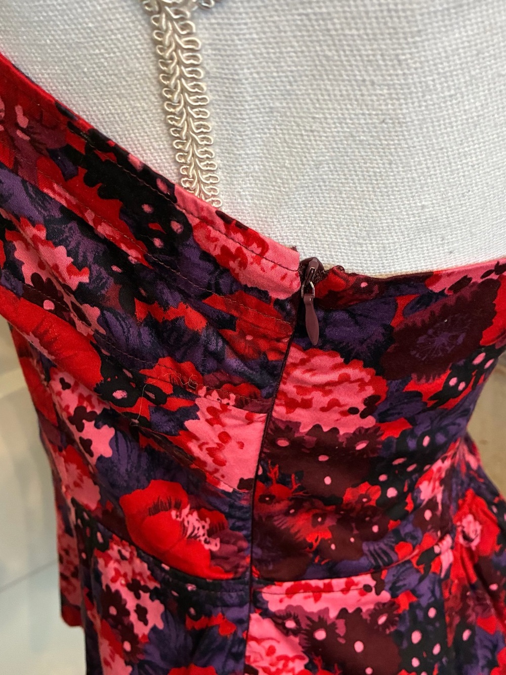 Free People Floral Hook-and-Eye Peplum Top in Red and Pink - Picture 15 of 16